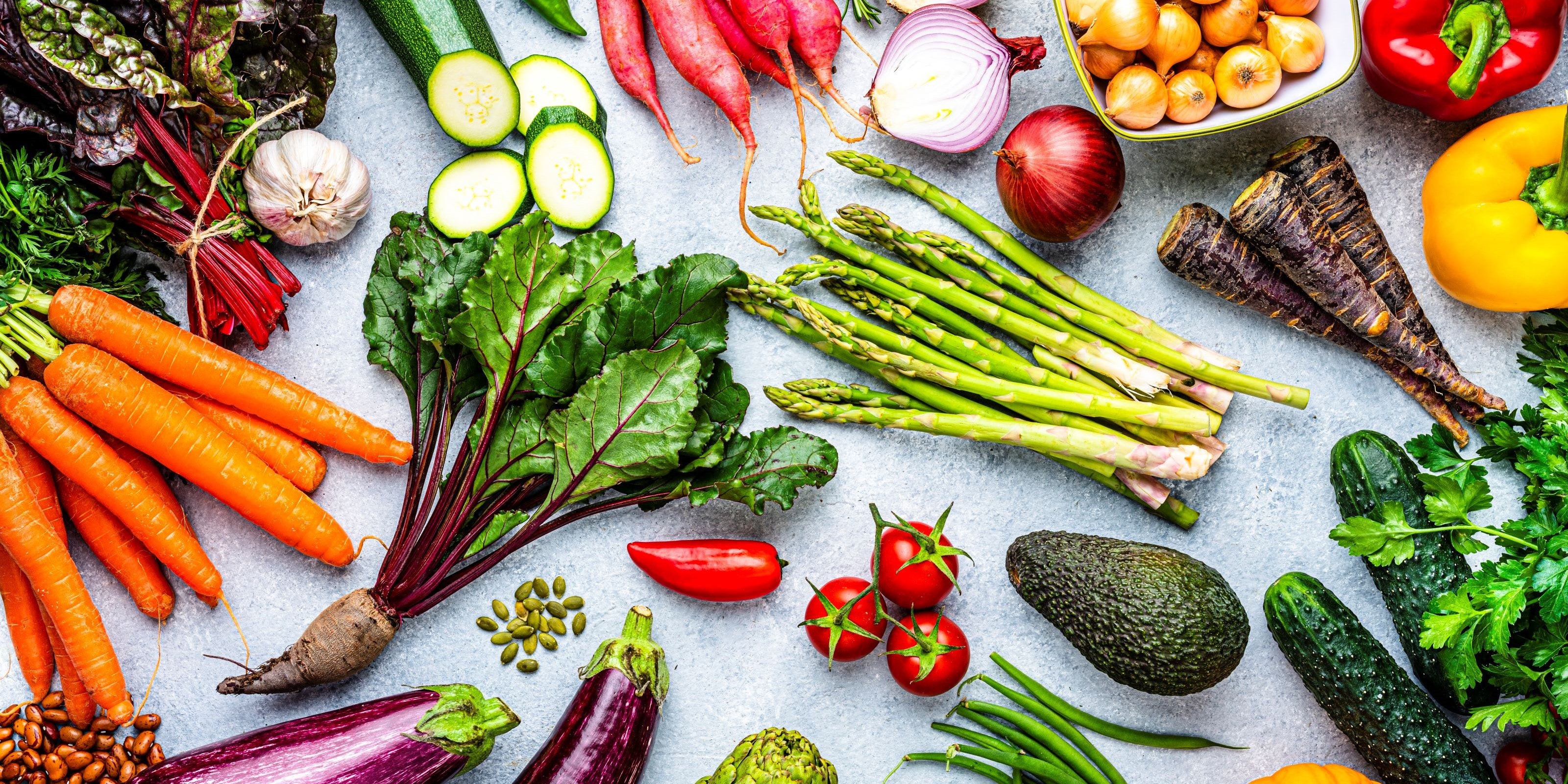 Verschiedene basische Lebensmittel