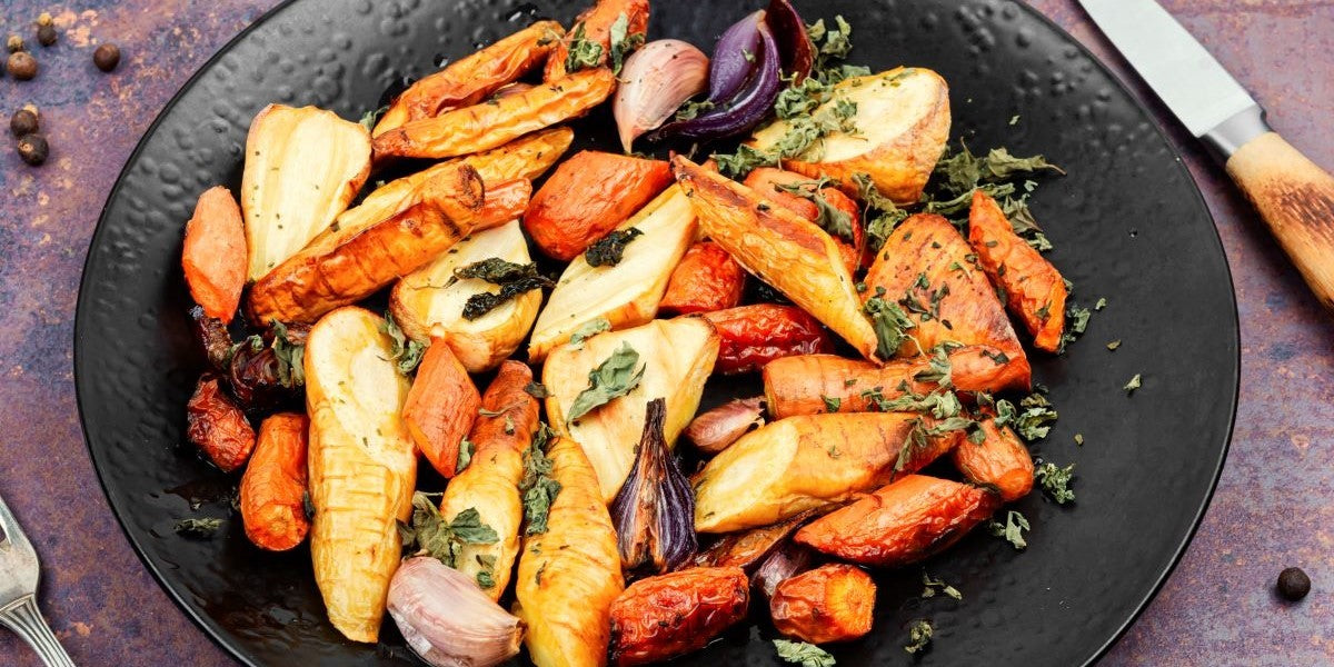 Ofengebackenes Wurzelgemüse mit Kartoffeln