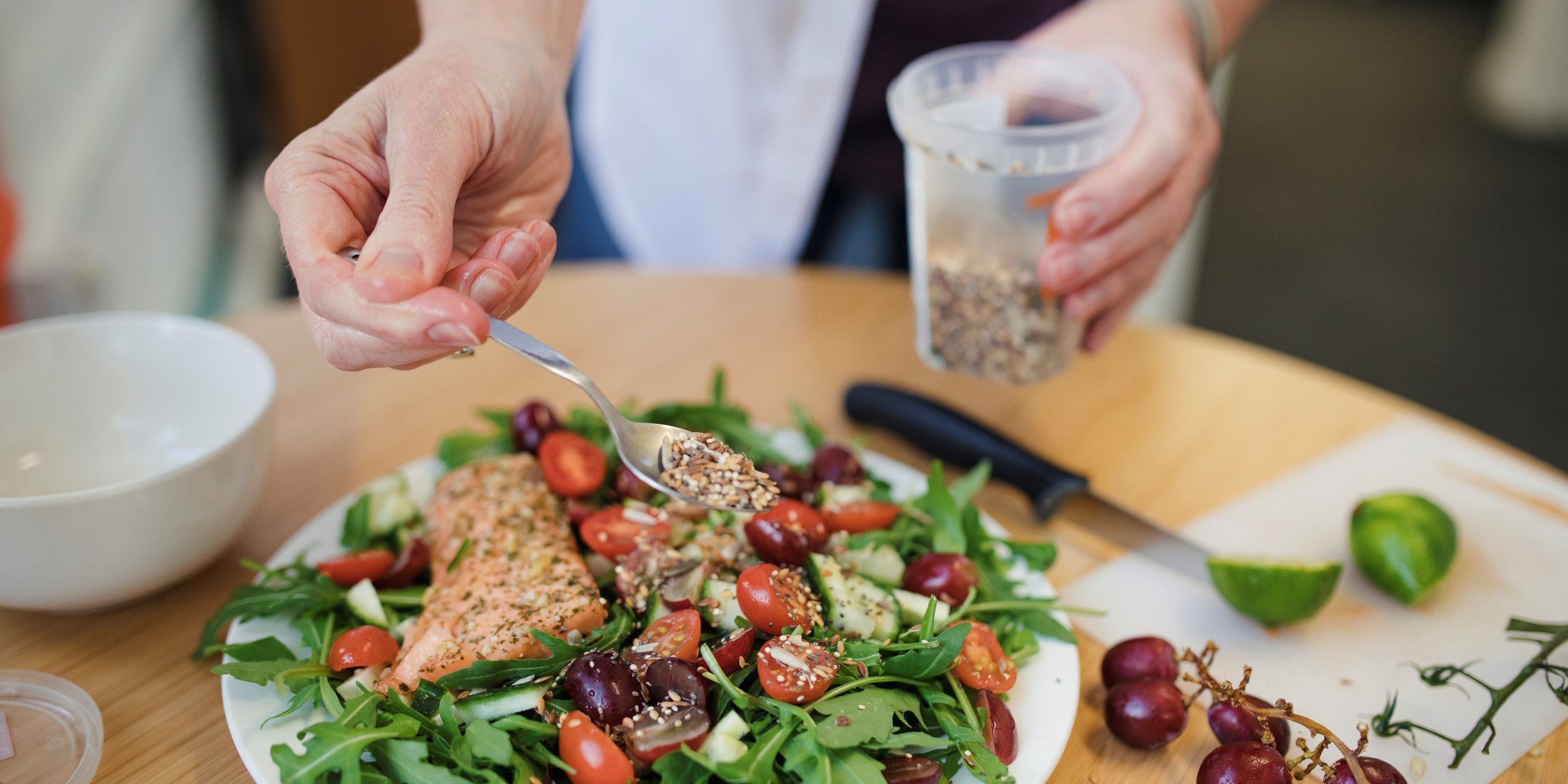Zubereitung eines basischen Salats